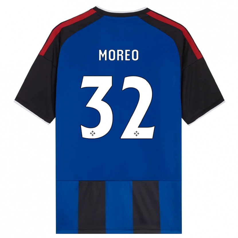 Danxen Męski Stefano Moreo #32 Czarny Czerwony Biały Niebieski Domowa Koszulka 2026/27 Koszulki Klubowe