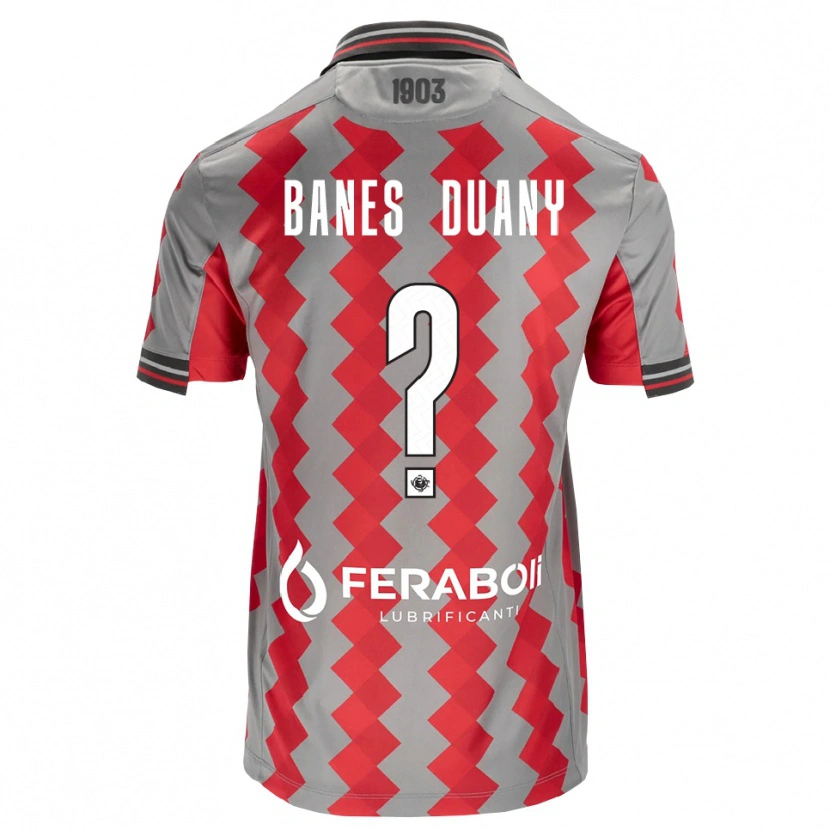 Danxen Męski Alessandro Banes Duany #0 Szary Czerwony Biały Domowa Koszulka 2026/27 Koszulki Klubowe