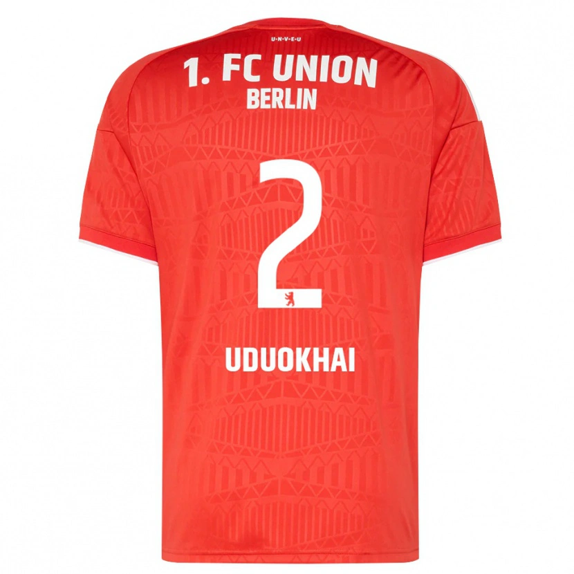 Danxen Męski Felix Uduokhai #2 Czerwony Biały Domowa Koszulka 2026/27 Koszulki Klubowe