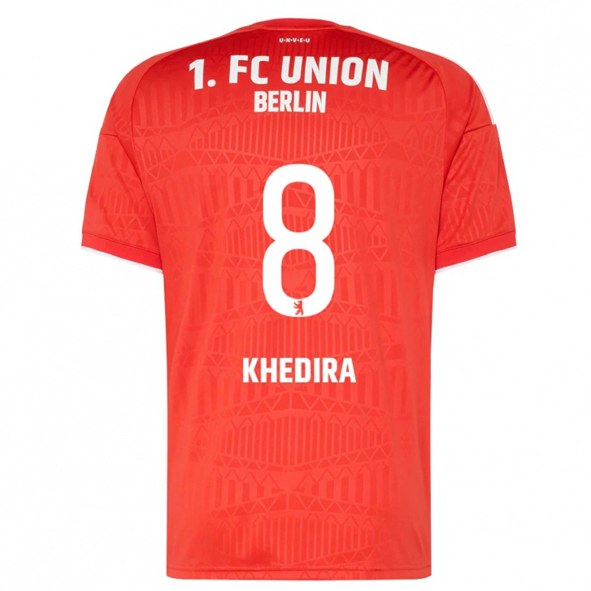 Danxen Męski Rani Khedira #8 Czerwony Biały Domowa Koszulka 2026/27 Koszulki Klubowe