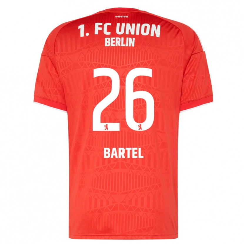 Danxen Męski Oskar Bartel #26 Czerwony Biały Domowa Koszulka 2026/27 Koszulki Klubowe