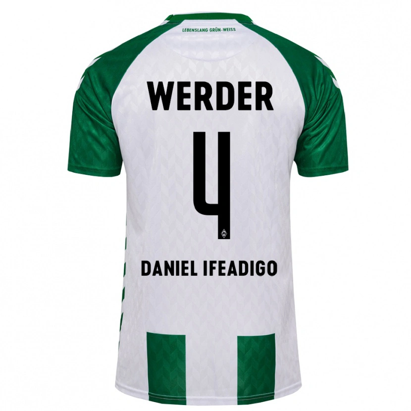 Danxen Męski Kamsiyonna Daniel Ifeadigo #4 Zielony Biały Domowa Koszulka 2026/27 Koszulki Klubowe