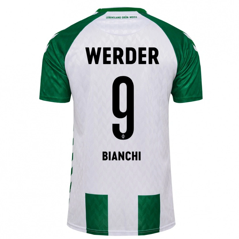 Danxen Męski Nicholas Bianchi #9 Zielony Biały Domowa Koszulka 2026/27 Koszulki Klubowe