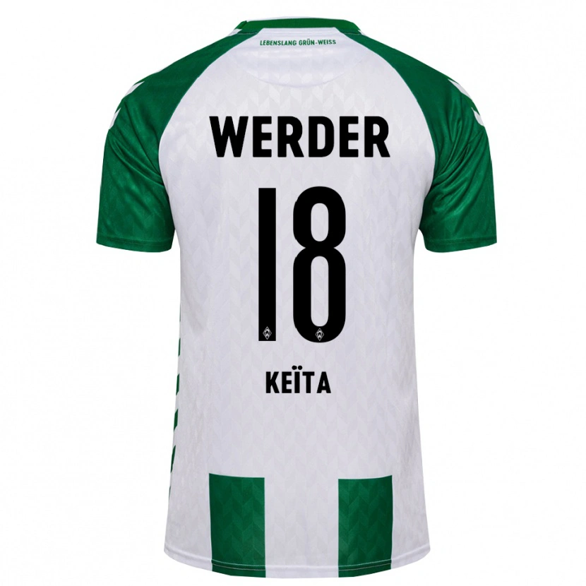 Danxen Męski Naby Keïta #18 Zielony Biały Domowa Koszulka 2026/27 Koszulki Klubowe