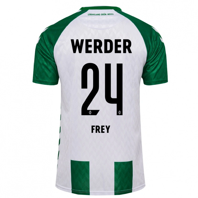Danxen Męski Elias Frey #24 Zielony Biały Domowa Koszulka 2026/27 Koszulki Klubowe