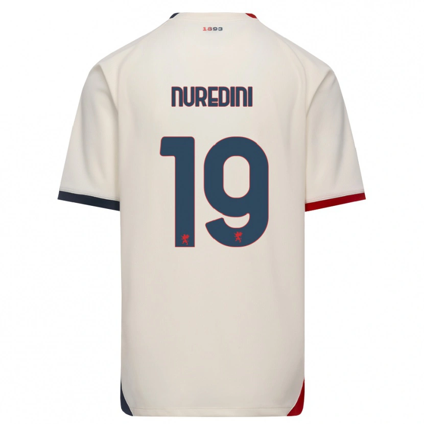 Danxen Męski Joi Nuredini #19 Białawy Czerwony Wyjazdowa Koszulka 2026/27 Koszulki Klubowe