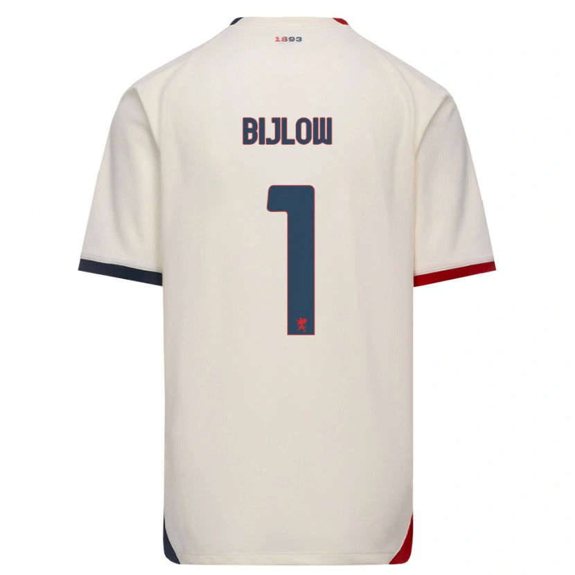 Danxen Męski Justin Bijlow #1 Białawy Czerwony Wyjazdowa Koszulka 2026/27 Koszulki Klubowe