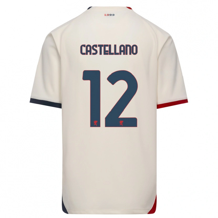 Danxen Męski Cristiano Castellano #12 Białawy Czerwony Wyjazdowa Koszulka 2026/27 Koszulki Klubowe