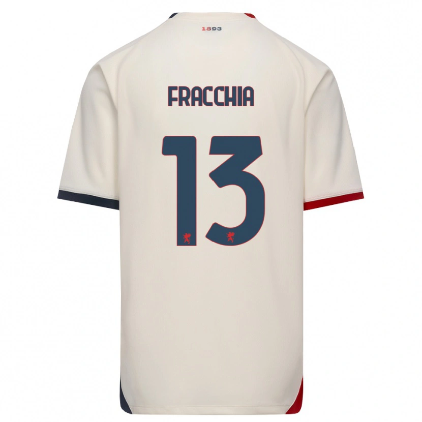 Danxen Męski Jacopo Fracchia #13 Białawy Czerwony Wyjazdowa Koszulka 2026/27 Koszulki Klubowe