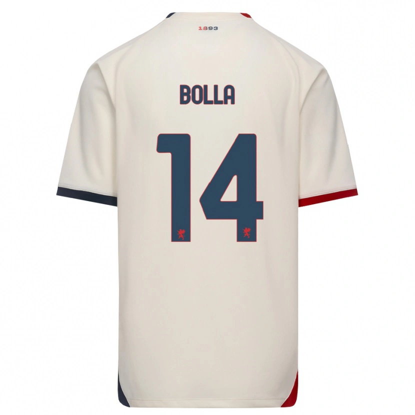 Danxen Męski Nicolò Bolla #14 Białawy Czerwony Wyjazdowa Koszulka 2026/27 Koszulki Klubowe