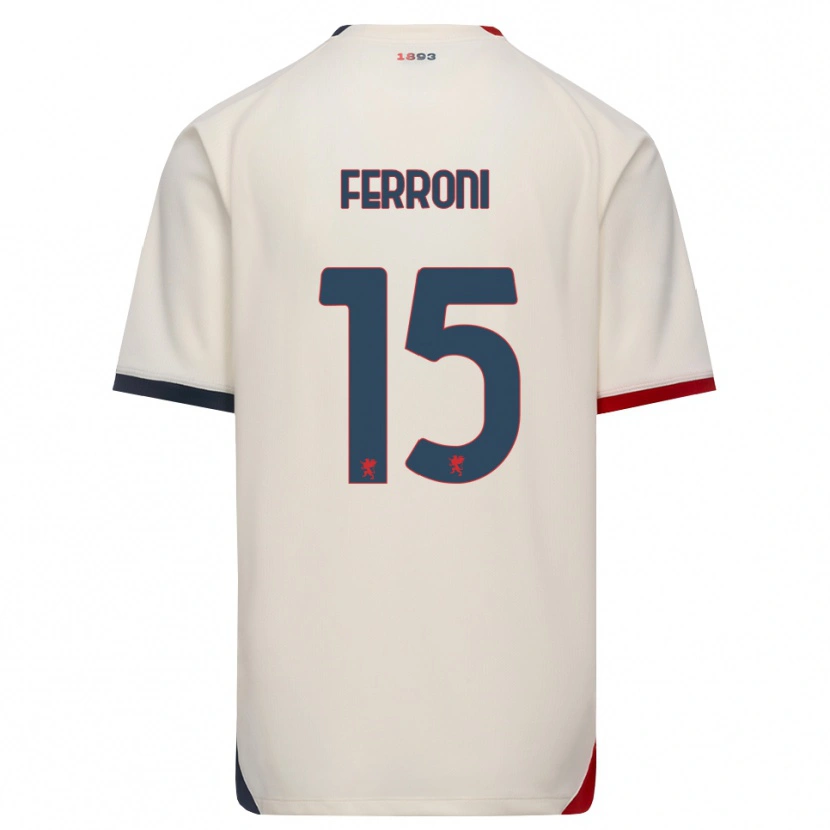 Danxen Męski Leonardo Ferroni #15 Białawy Czerwony Wyjazdowa Koszulka 2026/27 Koszulki Klubowe
