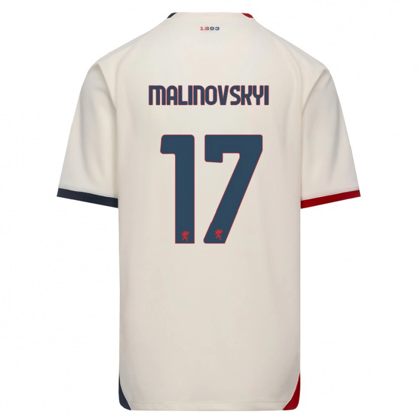 Danxen Męski Ruslan Malinovskyi #17 Białawy Czerwony Wyjazdowa Koszulka 2026/27 Koszulki Klubowe