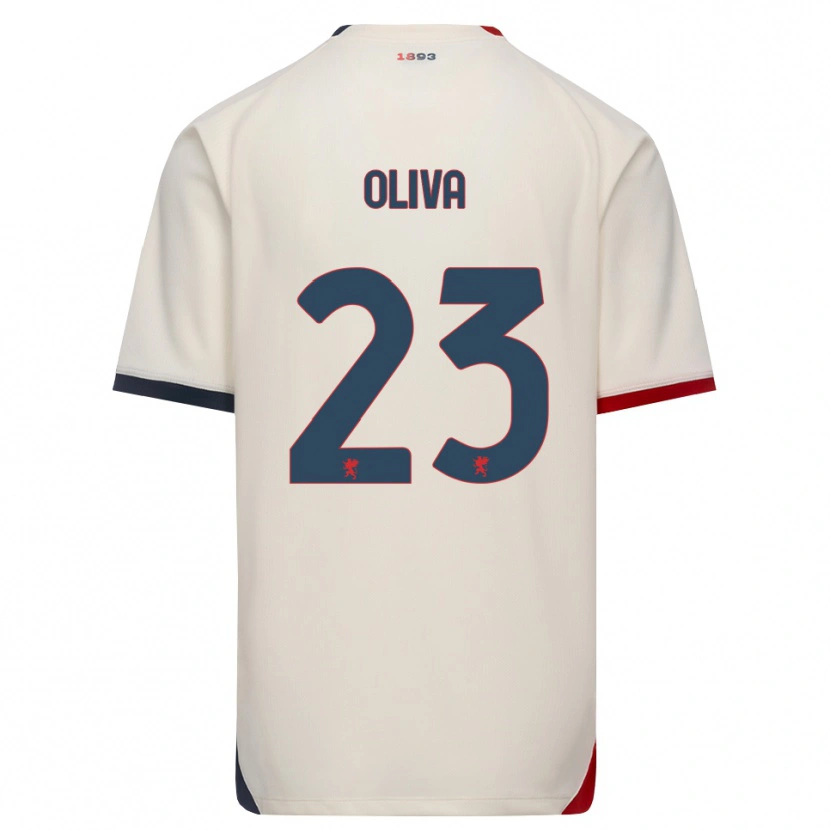 Danxen Męski Eleonora Oliva #23 Białawy Czerwony Wyjazdowa Koszulka 2026/27 Koszulki Klubowe