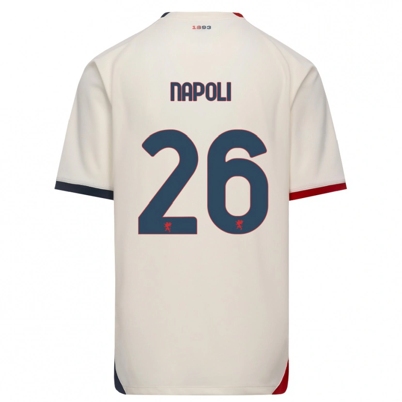 Danxen Męski Pietro Napoli #26 Białawy Czerwony Wyjazdowa Koszulka 2026/27 Koszulki Klubowe
