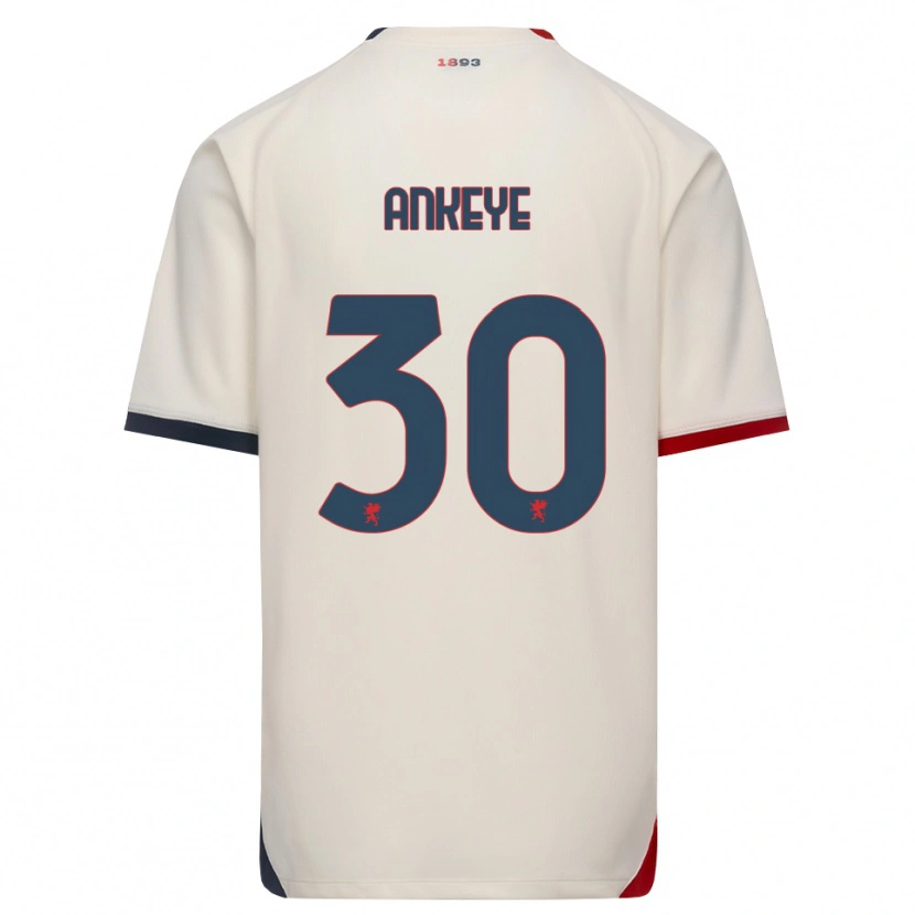 Danxen Męski David Ankeye #30 Białawy Czerwony Wyjazdowa Koszulka 2026/27 Koszulki Klubowe