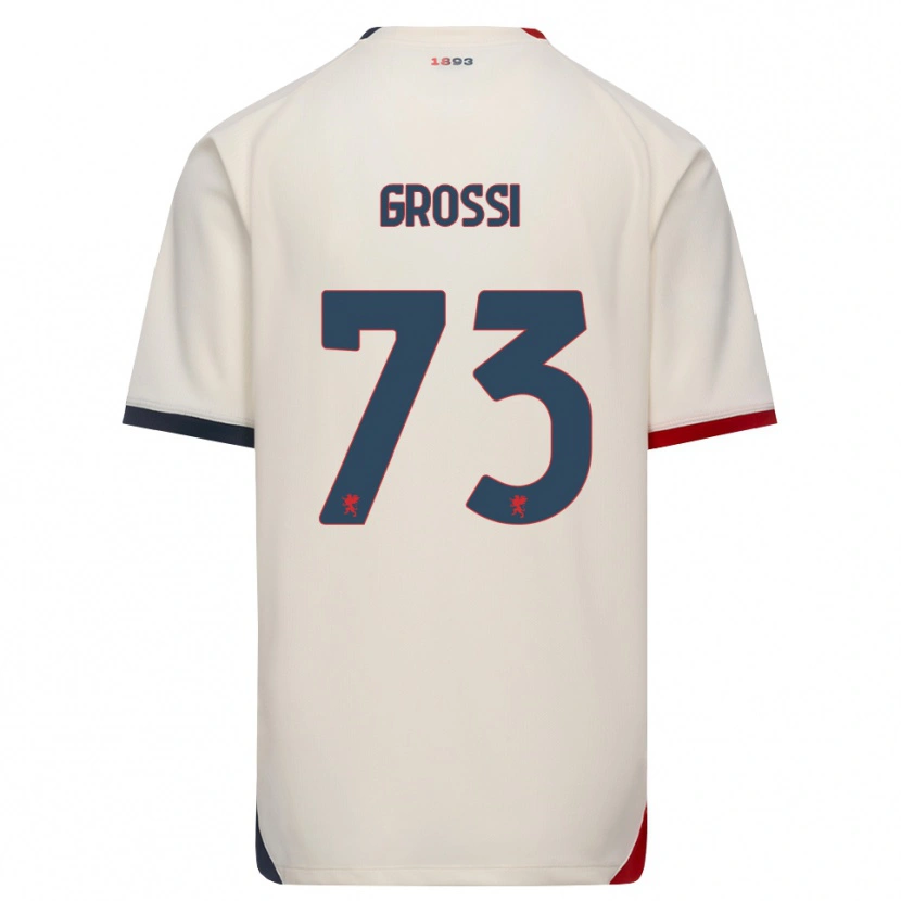 Danxen Męski Jacopo Grossi #73 Białawy Czerwony Wyjazdowa Koszulka 2026/27 Koszulki Klubowe
