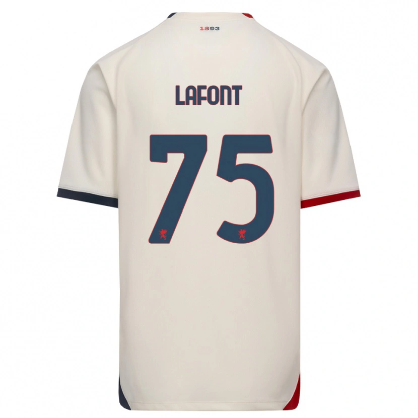 Danxen Męski Gaël Lafont #75 Białawy Czerwony Wyjazdowa Koszulka 2026/27 Koszulki Klubowe