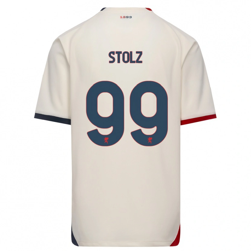 Danxen Męski Franz Stolz #99 Białawy Czerwony Wyjazdowa Koszulka 2026/27 Koszulki Klubowe