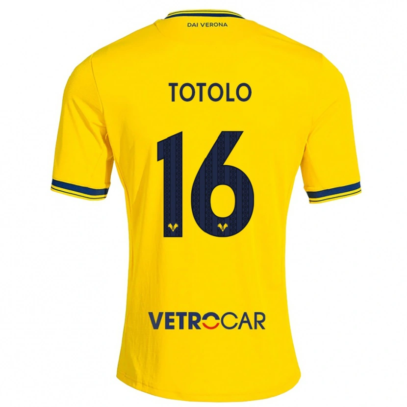 Danxen Męski Maddalena Totolo #16 Żółty Czerwony Wyjazdowa Koszulka 2026/27 Koszulki Klubowe