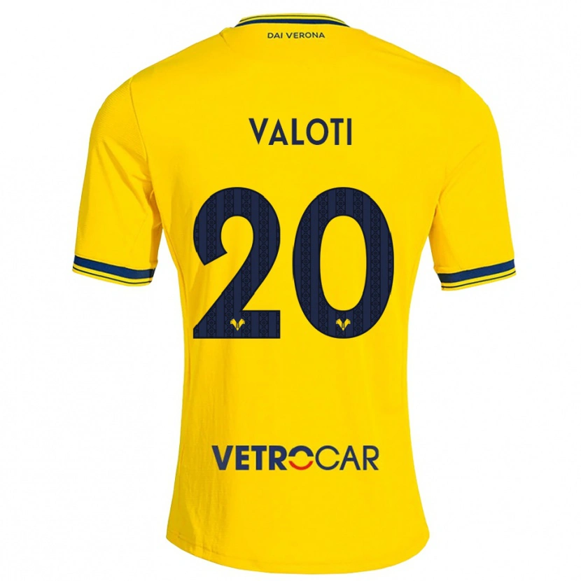Danxen Męski Alessandro Valoti #20 Żółty Czerwony Wyjazdowa Koszulka 2026/27 Koszulki Klubowe