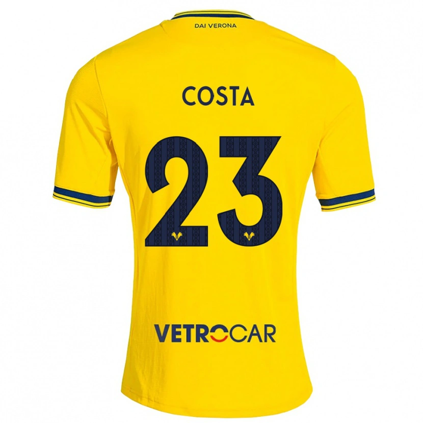 Danxen Męski Nicole Costa #23 Żółty Czerwony Wyjazdowa Koszulka 2026/27 Koszulki Klubowe