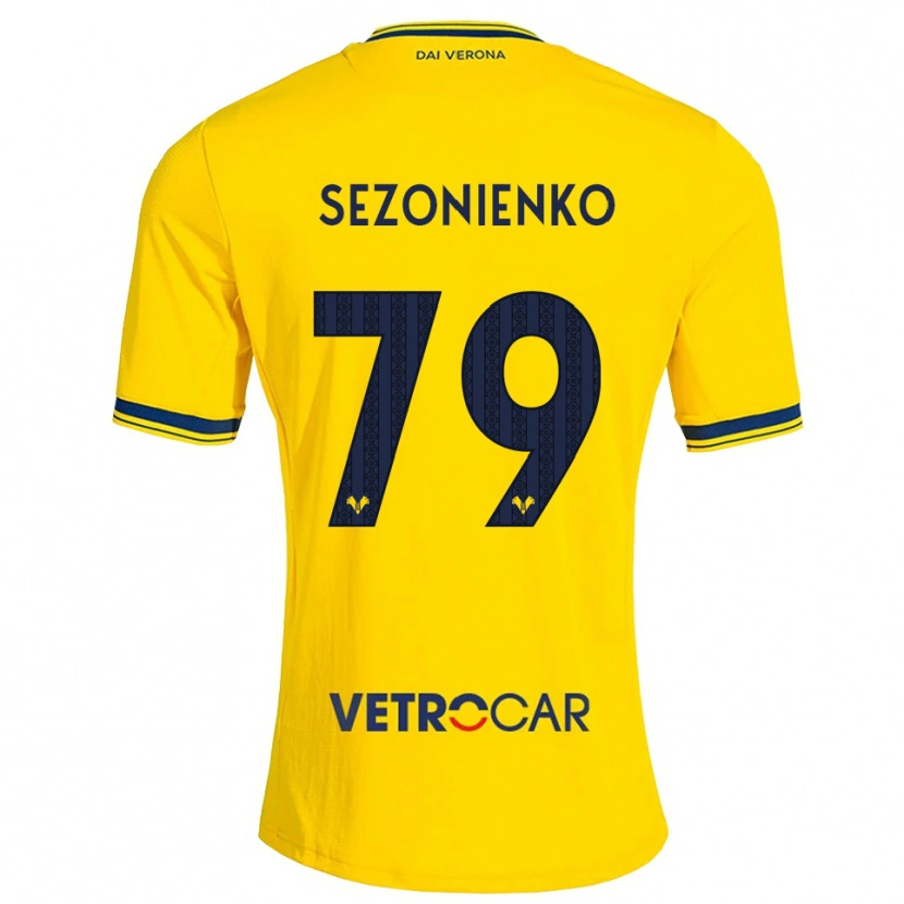 Danxen Męski Kacper Sezonienko #79 Żółty Czerwony Wyjazdowa Koszulka 2026/27 Koszulki Klubowe