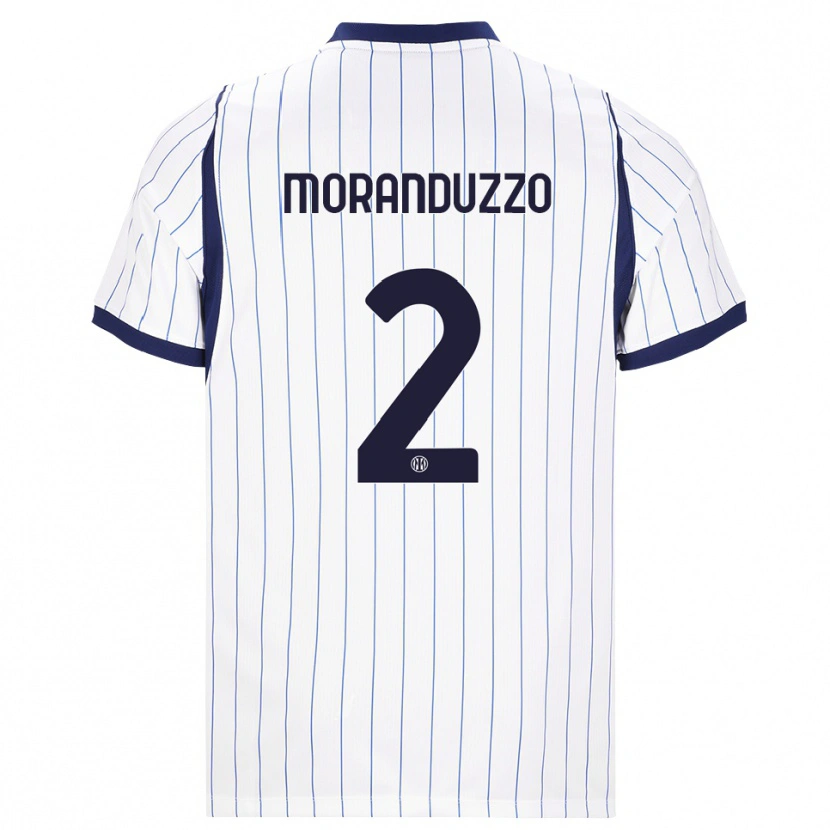 Danxen Męski Nicolo Moranduzzo #2 Biały Granatowy Wyjazdowa Koszulka 2026/27 Koszulki Klubowe