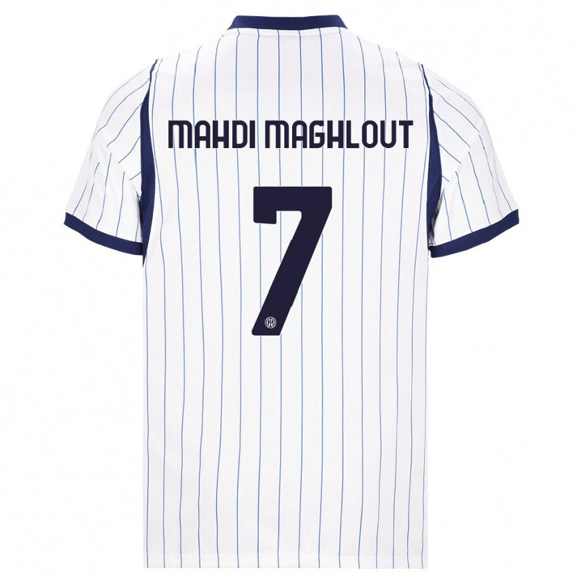 Danxen Męski Ali Mahdi Maghlout #7 Biały Granatowy Wyjazdowa Koszulka 2026/27 Koszulki Klubowe