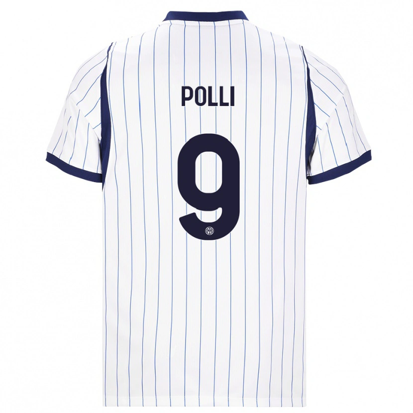 Danxen Męski Elisa Polli #9 Biały Granatowy Wyjazdowa Koszulka 2026/27 Koszulki Klubowe