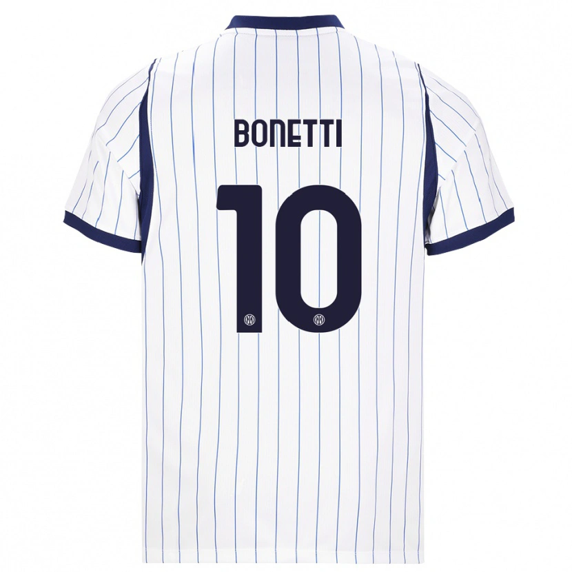 Danxen Męski Tatiana Bonetti #10 Biały Granatowy Wyjazdowa Koszulka 2026/27 Koszulki Klubowe