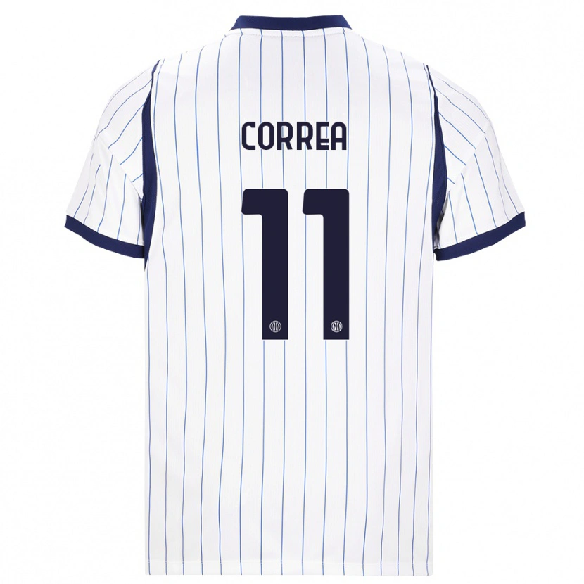 Danxen Męski Joaquin Correa #11 Biały Granatowy Wyjazdowa Koszulka 2026/27 Koszulki Klubowe