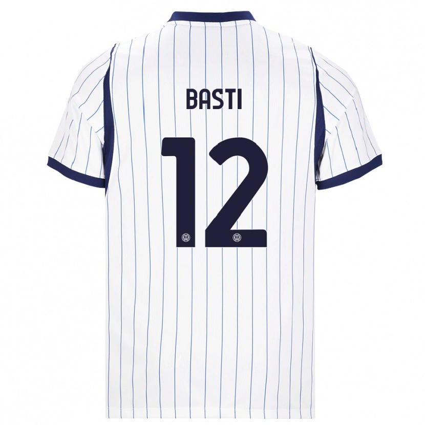 Danxen Męski Matteo Basti #12 Biały Granatowy Wyjazdowa Koszulka 2026/27 Koszulki Klubowe