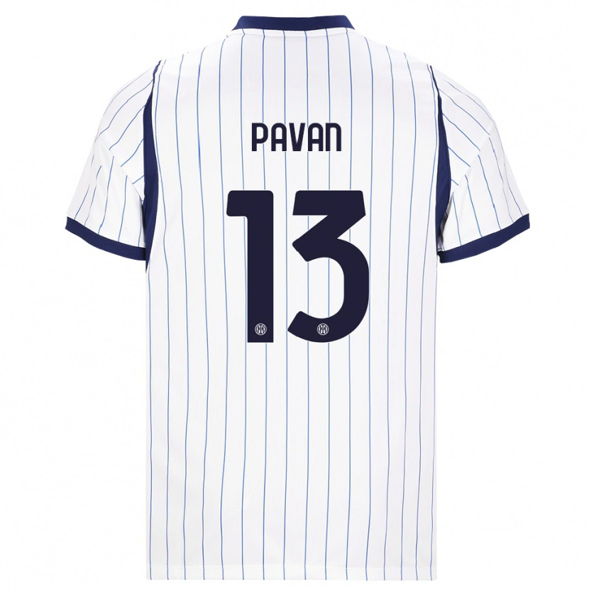Danxen Męski Federico Pavan #13 Biały Granatowy Wyjazdowa Koszulka 2026/27 Koszulki Klubowe