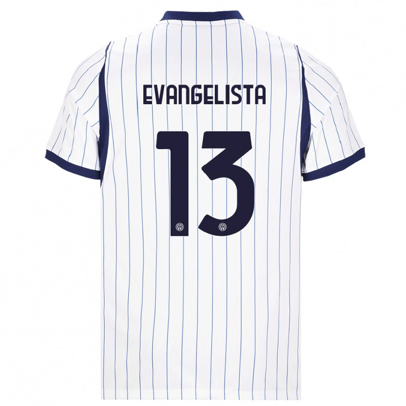 Danxen Męski Edoardo Evangelista #13 Biały Granatowy Wyjazdowa Koszulka 2026/27 Koszulki Klubowe
