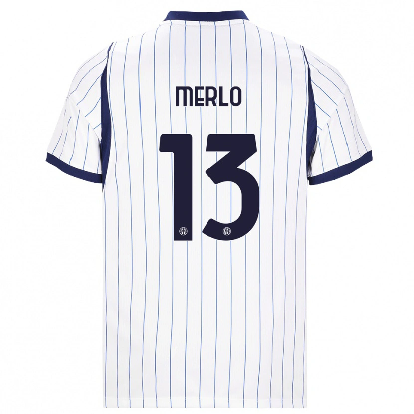 Danxen Męski Beatrice Merlo #13 Biały Granatowy Wyjazdowa Koszulka 2026/27 Koszulki Klubowe