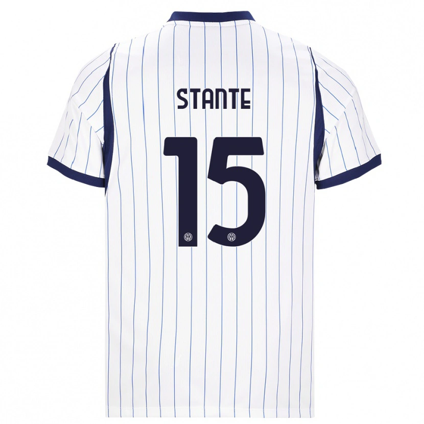 Danxen Męski Francesco Stante #15 Biały Granatowy Wyjazdowa Koszulka 2026/27 Koszulki Klubowe
