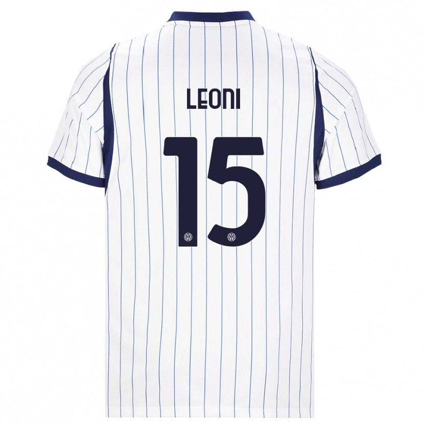 Danxen Męski Luca Leoni #15 Biały Granatowy Wyjazdowa Koszulka 2026/27 Koszulki Klubowe
