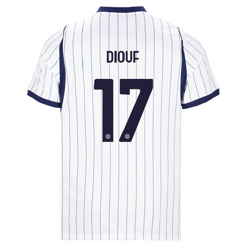 Danxen Męski Andy Diouf #17 Biały Granatowy Wyjazdowa Koszulka 2026/27 Koszulki Klubowe