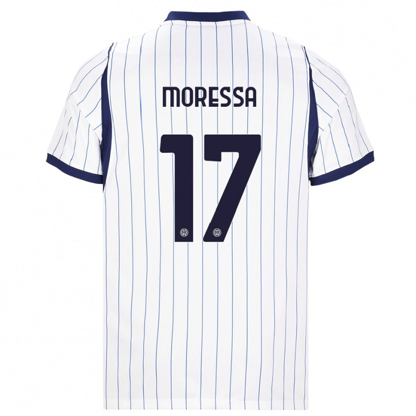 Danxen Męski Kevin Moressa #17 Biały Granatowy Wyjazdowa Koszulka 2026/27 Koszulki Klubowe