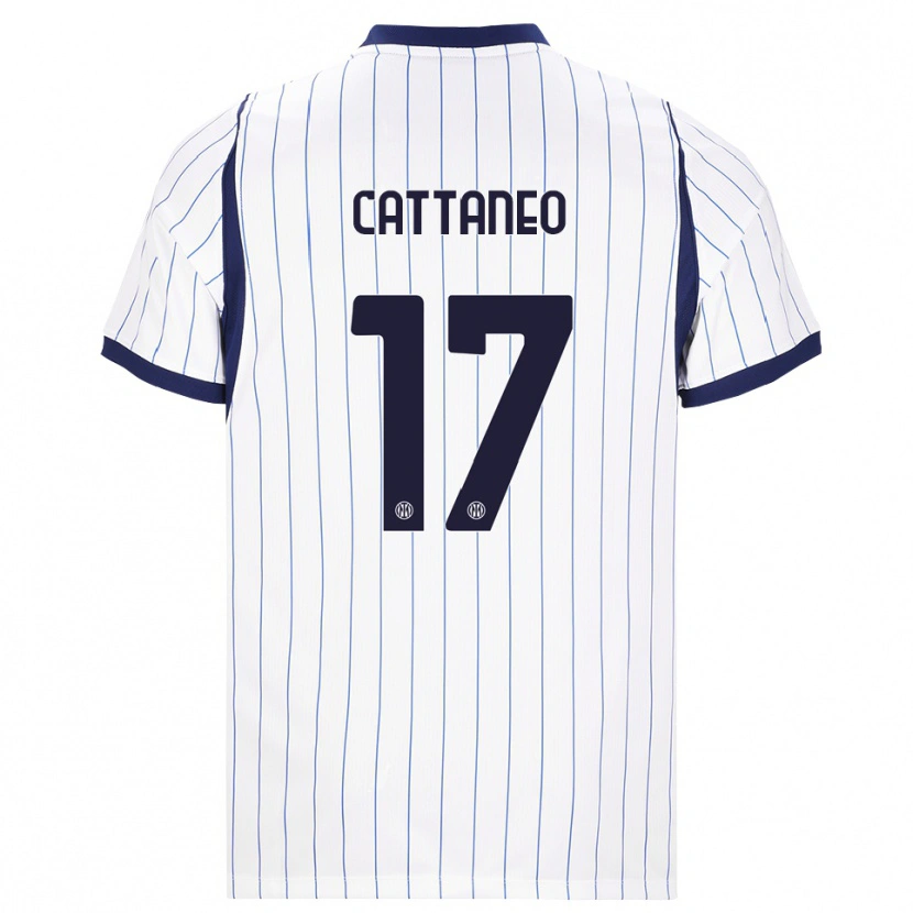 Danxen Męski Filippo Cattaneo #17 Biały Granatowy Wyjazdowa Koszulka 2026/27 Koszulki Klubowe