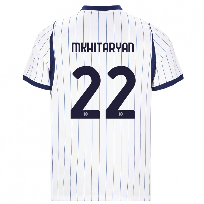 Danxen Męski Henrikh Mkhitaryan #22 Biały Granatowy Wyjazdowa Koszulka 2026/27 Koszulki Klubowe