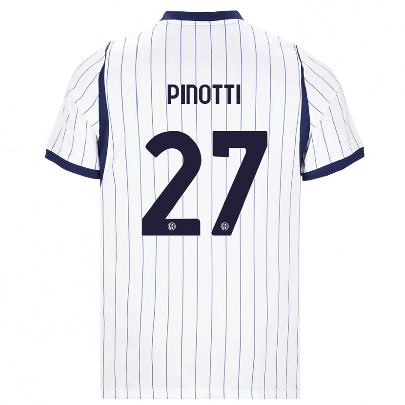 Danxen Męski Manuel Pinotti #27 Biały Granatowy Wyjazdowa Koszulka 2026/27 Koszulki Klubowe