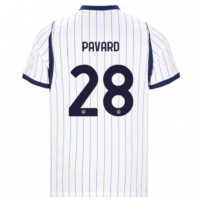 Danxen Męski Benjamin Pavard #28 Biały Granatowy Wyjazdowa Koszulka 2026/27 Koszulki Klubowe