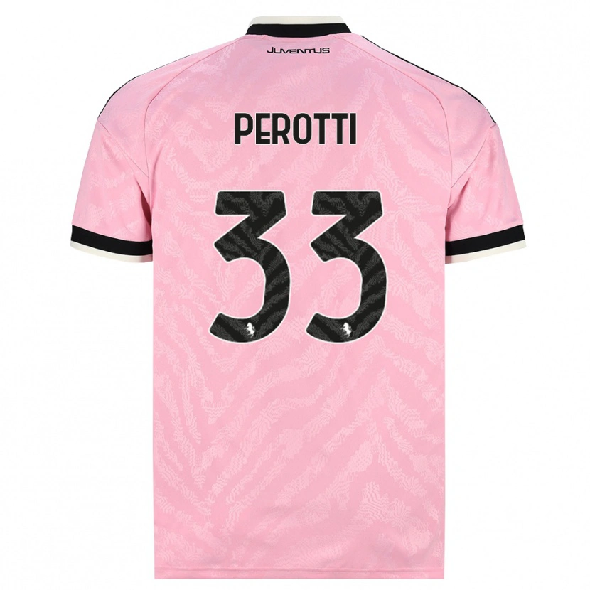 Danxen Męski Clemente Perotti #33 Różowy Czarny Wyjazdowa Koszulka 2026/27 Koszulki Klubowe