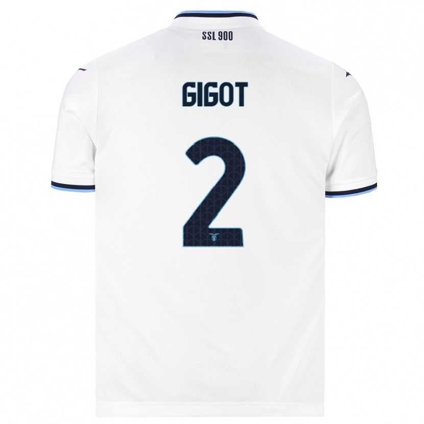 Danxen Męski Samuel Gigot #2 Biały Granatowy Wyjazdowa Koszulka 2026/27 Koszulki Klubowe
