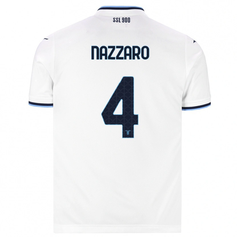 Danxen Męski Marco Nazzaro #4 Biały Granatowy Wyjazdowa Koszulka 2026/27 Koszulki Klubowe