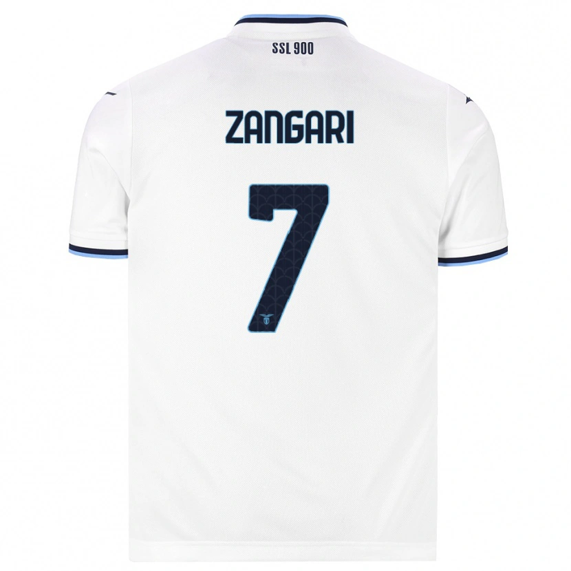 Danxen Męski Vincenzo Zangari #7 Biały Granatowy Wyjazdowa Koszulka 2026/27 Koszulki Klubowe