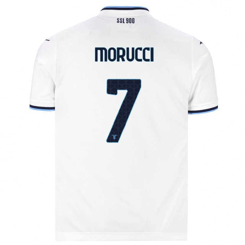 Danxen Męski Alessandro Morucci #7 Biały Granatowy Wyjazdowa Koszulka 2026/27 Koszulki Klubowe