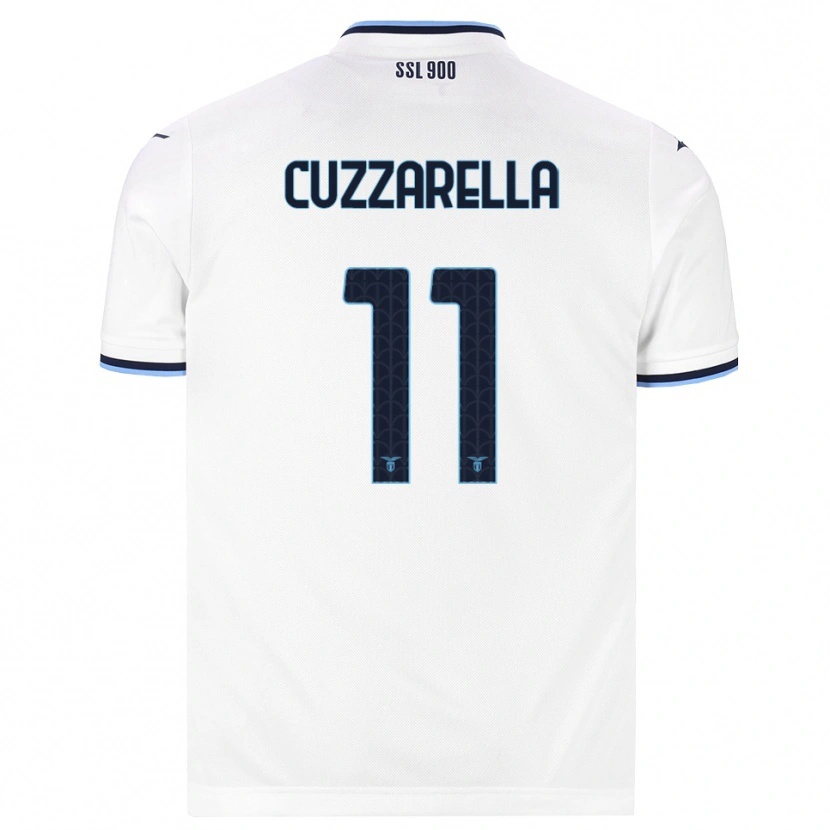 Danxen Męski Cristian Cuzzarella #11 Biały Granatowy Wyjazdowa Koszulka 2026/27 Koszulki Klubowe