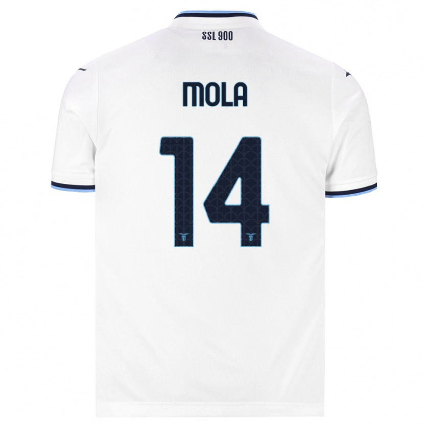 Danxen Męski Tommaso Mola #14 Biały Granatowy Wyjazdowa Koszulka 2026/27 Koszulki Klubowe